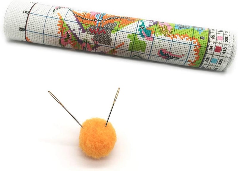 Maydear Cross Stitch Kits for Adults Stamped Full Range of Cross Stitching Needle Punch Embroidery Kits for Beginners DIY 11 CT 3 Strands 12×12 inch - Colorful Parrots - Image 1